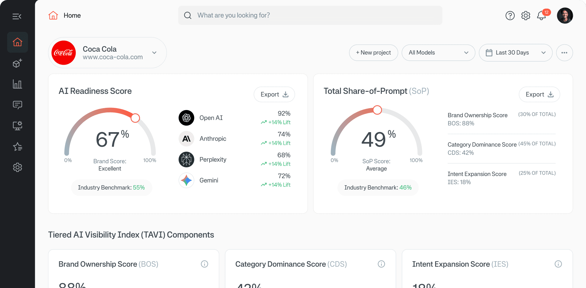 Your Share-of-Prompt <br/>Dashboard